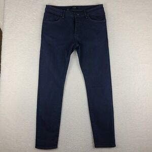 NEUW Jeans Mens 34x32 Blue IGGY Skinny Button Fly Dark Wash Denim